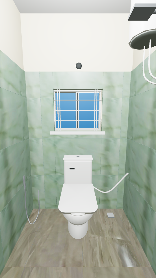 Reconstructed Common bathroom