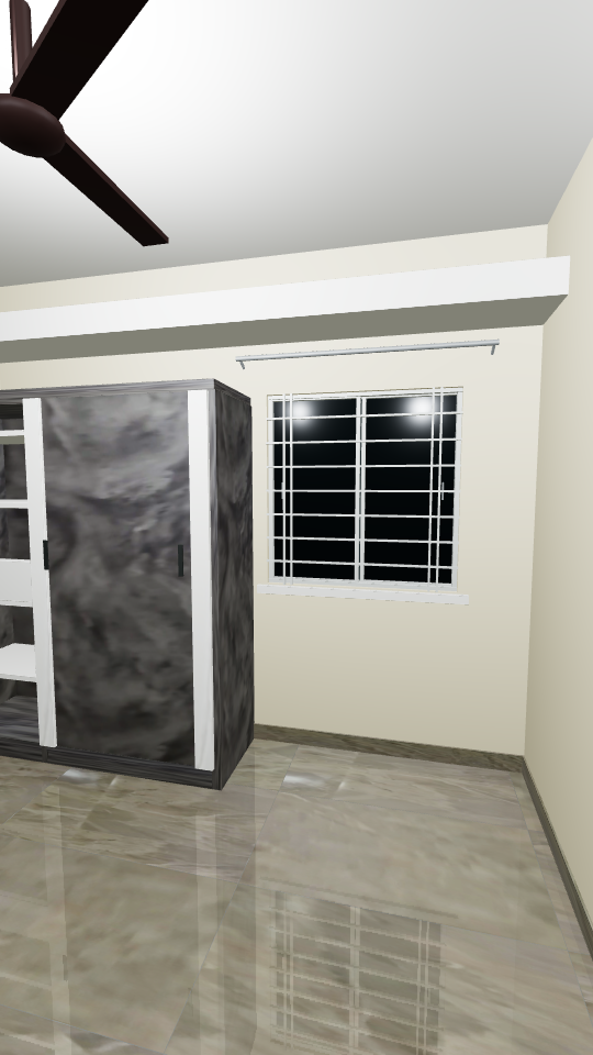 Reconstructed Rear bedroom